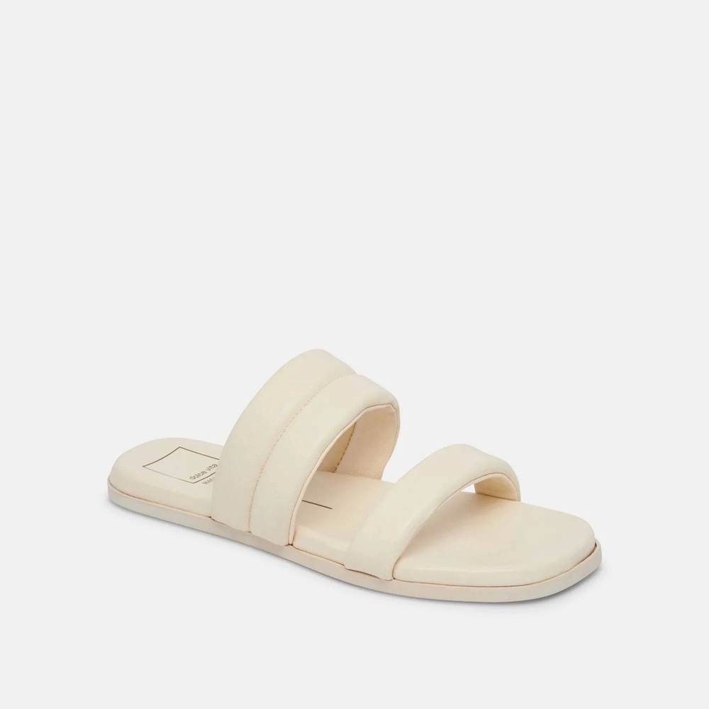 Dolce Vita Adore Slip On Slide Sandals in Ivory size 10 NWT